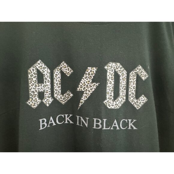 Lane‎ Bryant ACDC Soft T-Shirt Dress Black Studded Size 14/16 1X Plus Band Tee - Picture 7 of 10